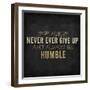 Humble Final-ALI Chris-Framed Giclee Print