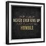 Humble Final-ALI Chris-Framed Giclee Print