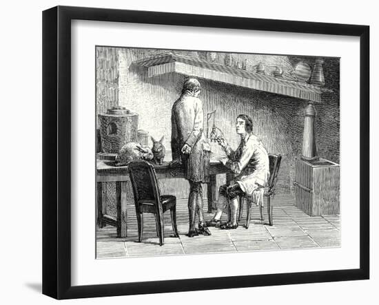 Humboldt and Hallé Repeating the Experiments of Galvani and Volta-null-Framed Giclee Print