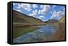 Humboldt River, the First Crossing of Carlin Canyon in Nevada-Richard Wright-Framed Stretched Canvas