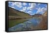 Humboldt River, the First Crossing of Carlin Canyon in Nevada-Richard Wright-Framed Stretched Canvas