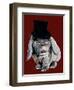 Humbug Bunny on Red Oxide, 2020, (Pen and Ink)-Mike Davis-Framed Giclee Print