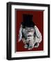 Humbug Bunny on Red Oxide, 2020, (Pen and Ink)-Mike Davis-Framed Giclee Print