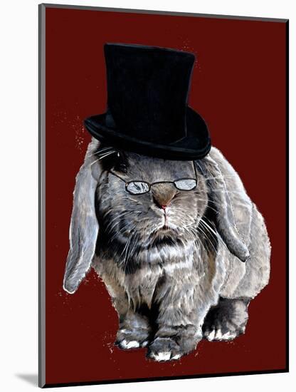 Humbug Bunny on Red Oxide, 2020, (Pen and Ink)-Mike Davis-Mounted Giclee Print