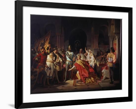 Humiliation of Emperor Frederick Barbarossa by Henry the Lion 1176-Philipp Foltz-Framed Giclee Print