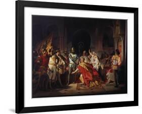 Humiliation of Emperor Frederick Barbarossa by Henry the Lion 1176-Philipp Foltz-Framed Giclee Print