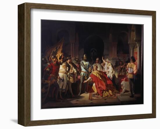 Humiliation of Emperor Frederick Barbarossa by Henry the Lion 1176-Philipp Foltz-Framed Giclee Print