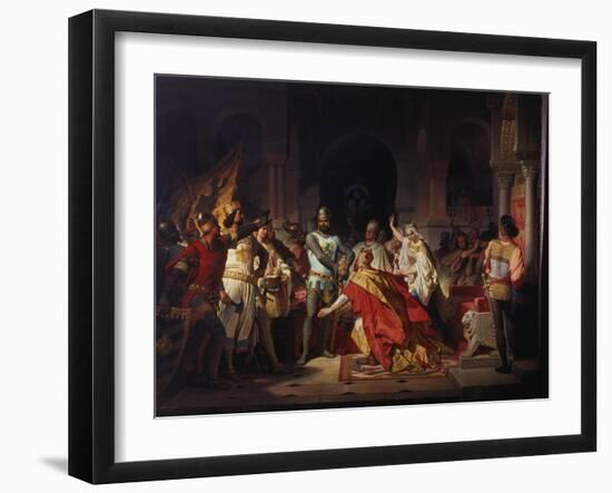 Humiliation of Emperor Frederick Barbarossa by Henry the Lion 1176-Philipp Foltz-Framed Giclee Print