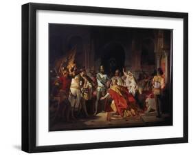 Humiliation of Emperor Frederick Barbarossa by Henry the Lion 1176-Philipp Foltz-Framed Giclee Print