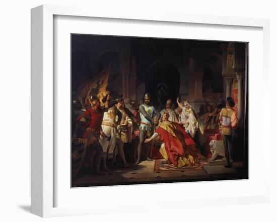 Humiliation of Emperor Frederick Barbarossa by Henry the Lion 1176-Philipp Foltz-Framed Giclee Print