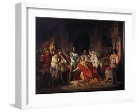 Humiliation of Emperor Frederick Barbarossa by Henry the Lion 1176-Philipp Foltz-Framed Giclee Print