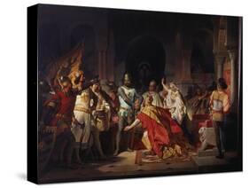 Humiliation of Emperor Frederick Barbarossa by Henry the Lion 1176-Philipp Foltz-Stretched Canvas