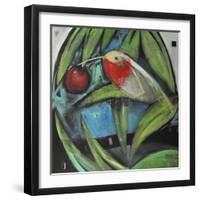 Humming Bird and Cherry-Tim Nyberg-Framed Giclee Print