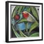 Humming Bird and Cherry-Tim Nyberg-Framed Giclee Print