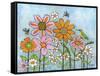 Hummingbird and Bees-Blenda Tyvoll-Framed Stretched Canvas