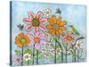 Hummingbird and Bees-Blenda Tyvoll-Stretched Canvas