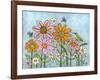 Hummingbird and Bees-Blenda Tyvoll-Framed Giclee Print