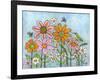 Hummingbird and Bees-Blenda Tyvoll-Framed Giclee Print