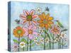 Hummingbird and Bees-Blenda Tyvoll-Stretched Canvas