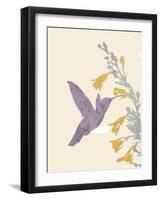 Hummingbird and flowers-Karen Williams-Framed Giclee Print