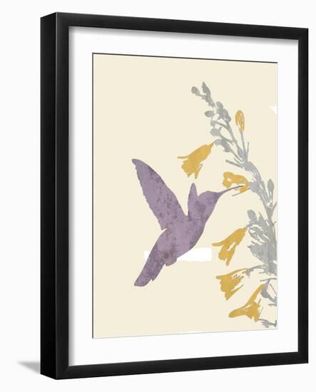 Hummingbird and flowers-Karen Williams-Framed Giclee Print