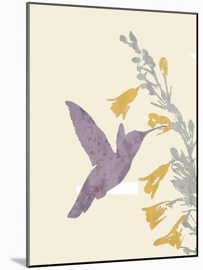 Hummingbird and flowers-Karen Williams-Mounted Giclee Print