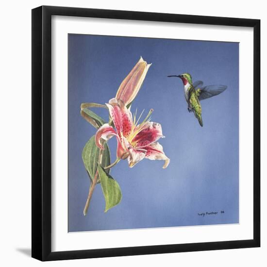 Hummingbird and Lily-Rusty Frentner-Framed Giclee Print