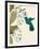 Hummingbird and Morning Glories-Karen Williams-Framed Giclee Print
