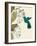 Hummingbird and Morning Glories-Karen Williams-Framed Giclee Print