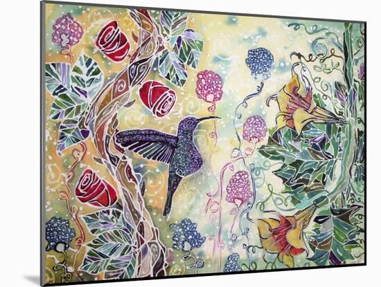 Hummingbird Delight-Lauren Moss-Mounted Giclee Print