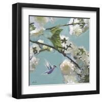 Hummingbird Florals II-Rick Novak-Framed Art Print