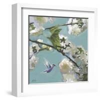 Hummingbird Florals II-Rick Novak-Framed Art Print