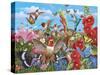 Hummingbird Garden-William Vanderdasson-Stretched Canvas