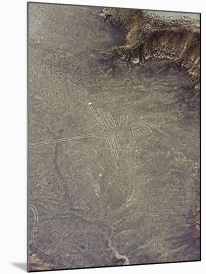 Hummingbird, Lines and Geoglyphs of Nasca, UNESCO World Heritage Site, Peru, South America-Christian Kober-Mounted Photographic Print