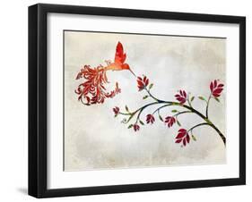 Hummingbird of Paradise Sunset-Tina Lavoie-Framed Giclee Print