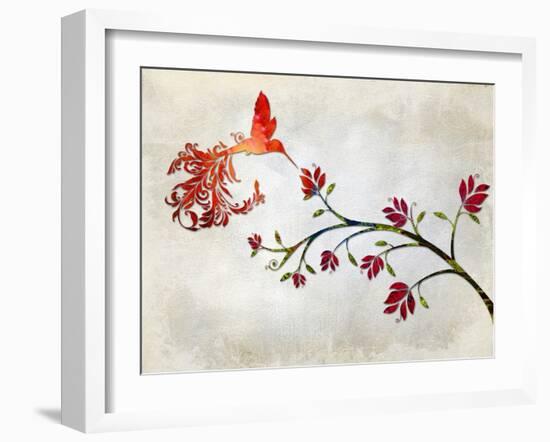 Hummingbird of Paradise Sunset-Tina Lavoie-Framed Giclee Print