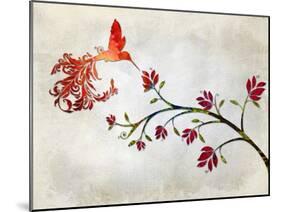 Hummingbird of Paradise Sunset-Tina Lavoie-Mounted Giclee Print