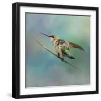 Hummingbird on Mint-Jai Johnson-Framed Giclee Print