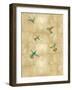 Hummingbirds on Gold II-Tina Blakely-Framed Art Print