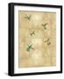 Hummingbirds on Gold II-Tina Blakely-Framed Art Print