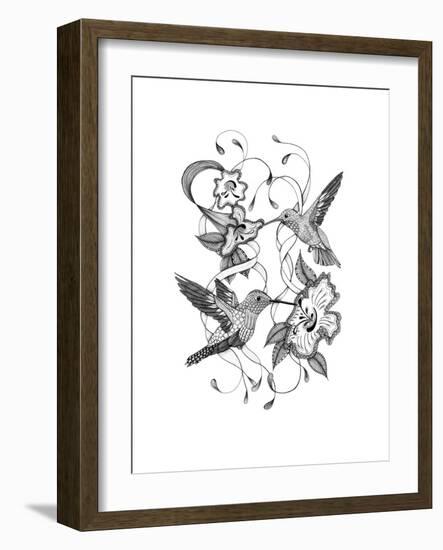 Hummingbirds-The Tangled Peacock-Framed Giclee Print