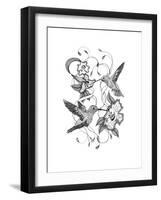 Hummingbirds-The Tangled Peacock-Framed Giclee Print