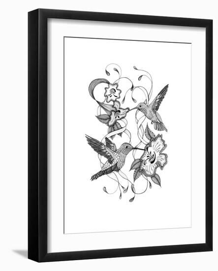 Hummingbirds-The Tangled Peacock-Framed Giclee Print