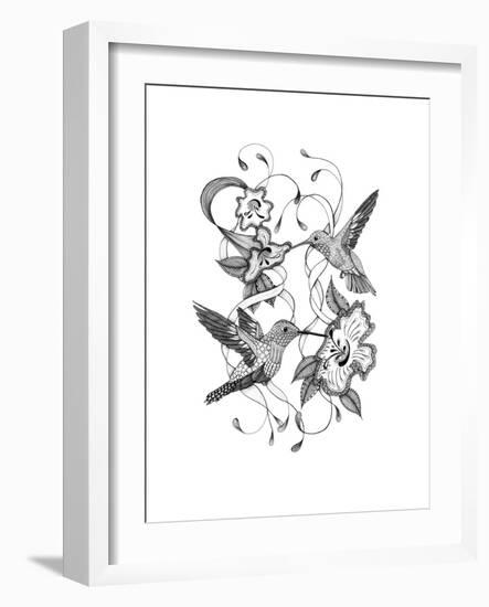 Hummingbirds-The Tangled Peacock-Framed Giclee Print