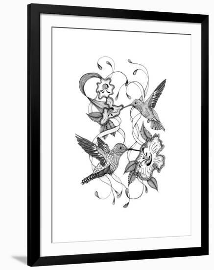 Hummingbirds-The Tangled Peacock-Framed Giclee Print
