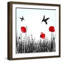 Hummingbirds-mcherevan-Framed Art Print