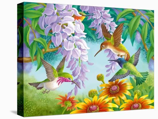 Hummingbirds-Olga Kovaleva-Stretched Canvas