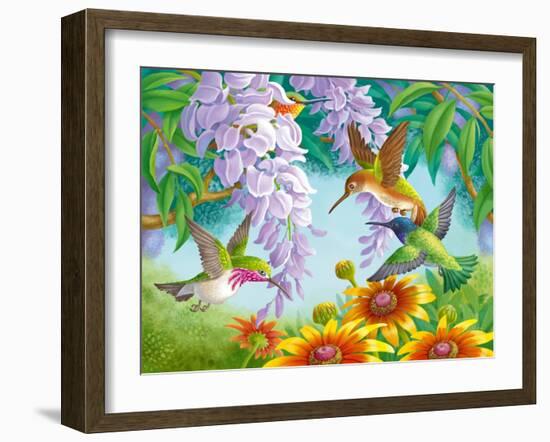 Hummingbirds-Olga Kovaleva-Framed Giclee Print