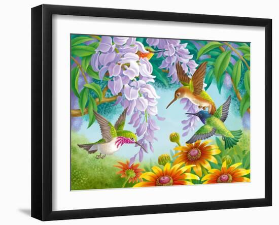 Hummingbirds-Olga Kovaleva-Framed Giclee Print