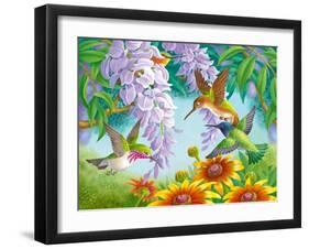 Hummingbirds-Olga Kovaleva-Framed Giclee Print